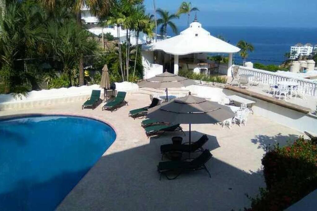 Villa Palmitas Acogedor Departamento Nivel Piscina Gigante Jardines Akapulko Dış mekan fotoğraf